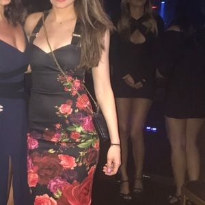 Ted Baker Black Floral Tank Dress